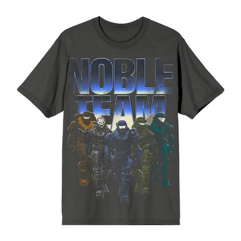 HALO Noble Team Oversize Vintage Group Art on Charcoal Unisex T-Shirt Exclusivité Games Zone
